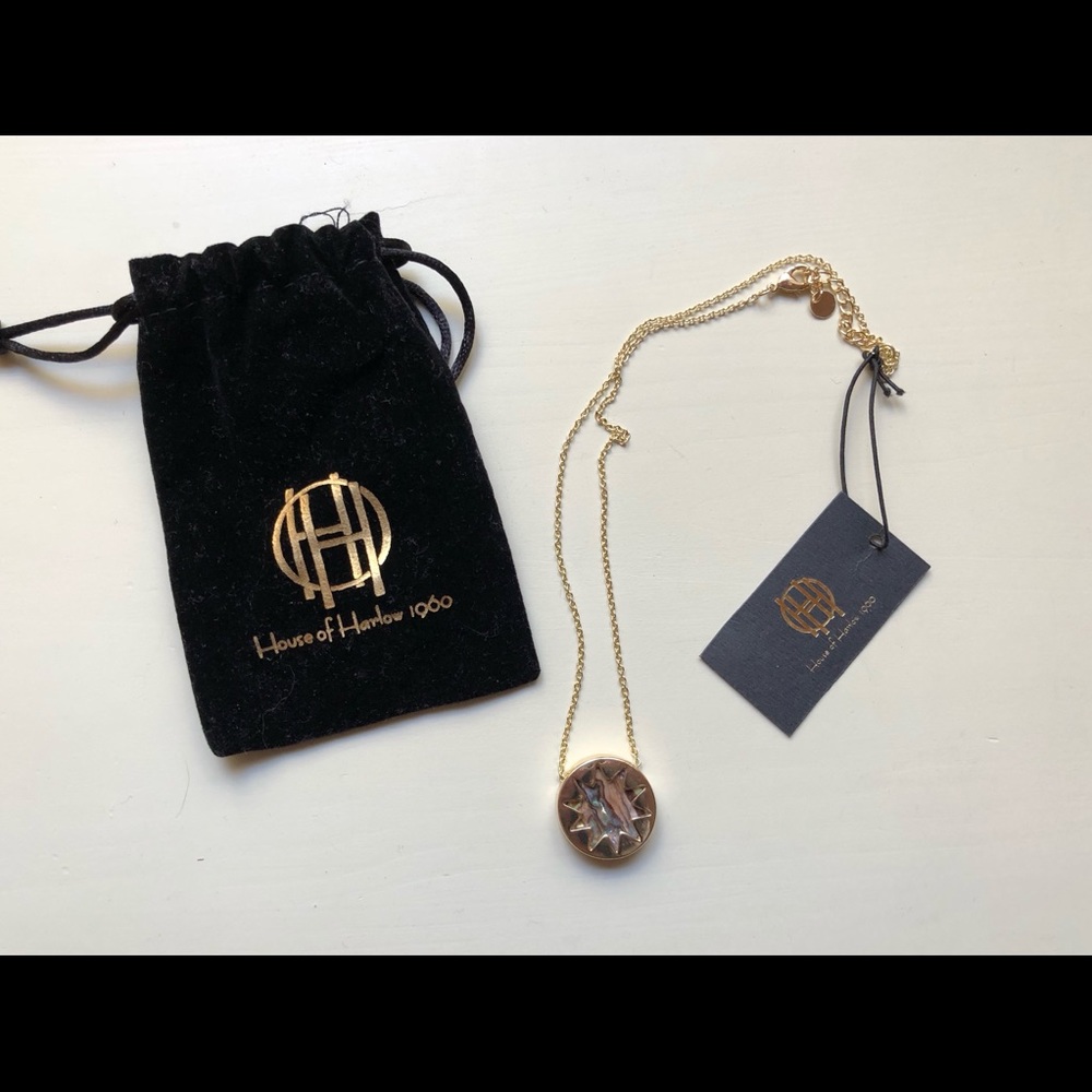 House of Harlow mini sunburst abalone